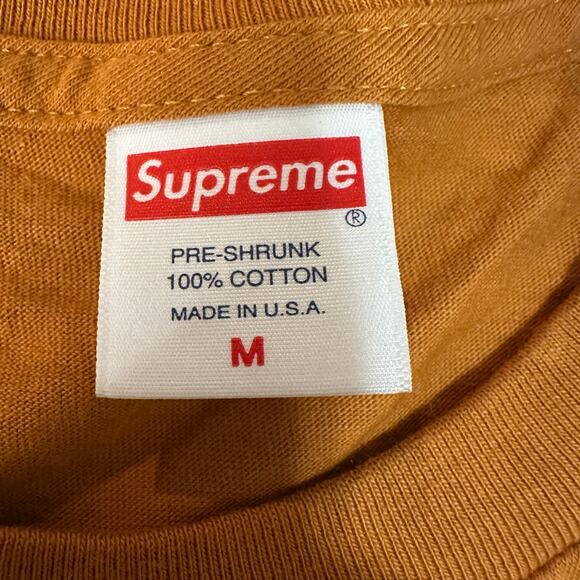 SUPREME Men's Black Cat Tee Size M In Burnt Orange - Picture 7 of 8